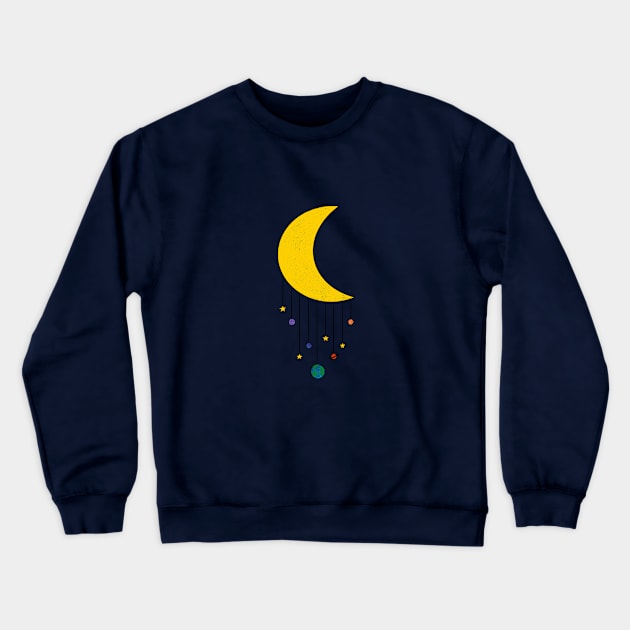 Moon mobile Crewneck Sweatshirt by SRSigs